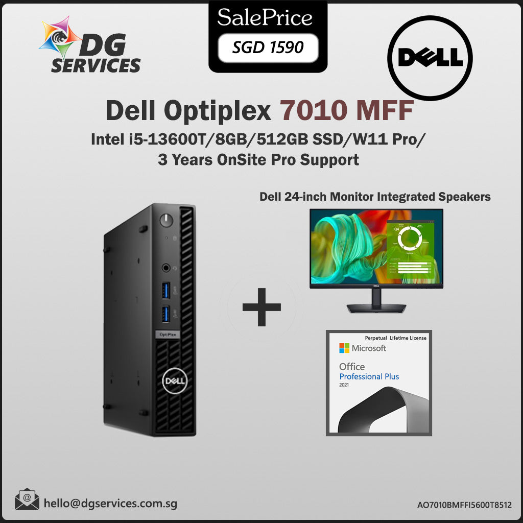 Dell Optiplex 7010 MFF (Intel i5-13600T/8GB/512GB SSD/W11 Pro/3 Years OnSite Pro Support)