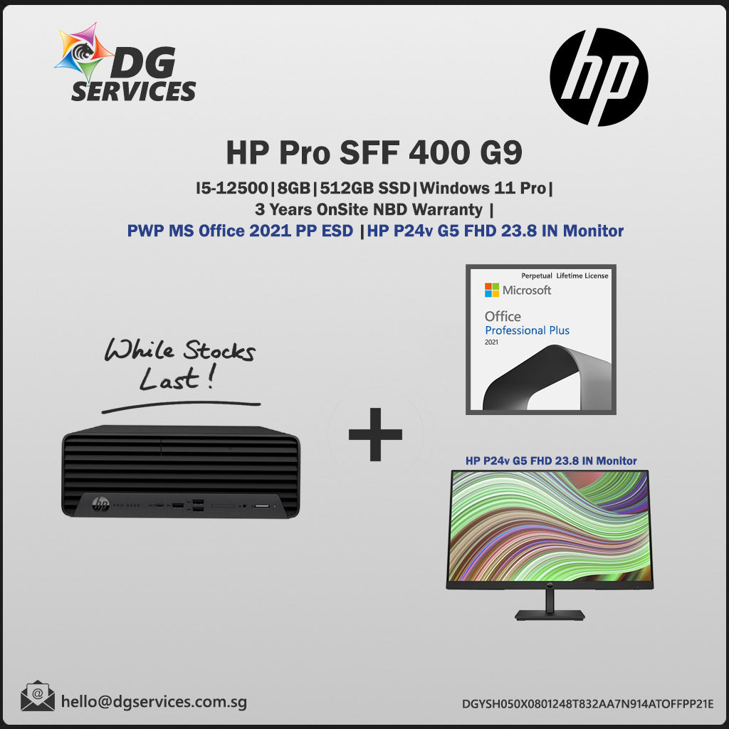 HP Prodesk 400 G9 SFF (Intel i5-12500/8GB/512GB SSD/W11 Pro/3 Years OnSite)