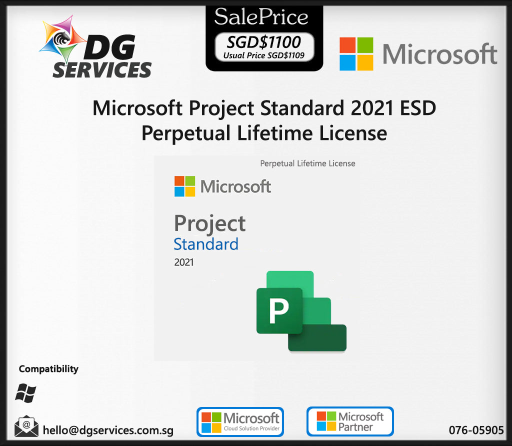 Microsoft Project Standard 2021 ESD Perpetual Lifetime License (076-05905)