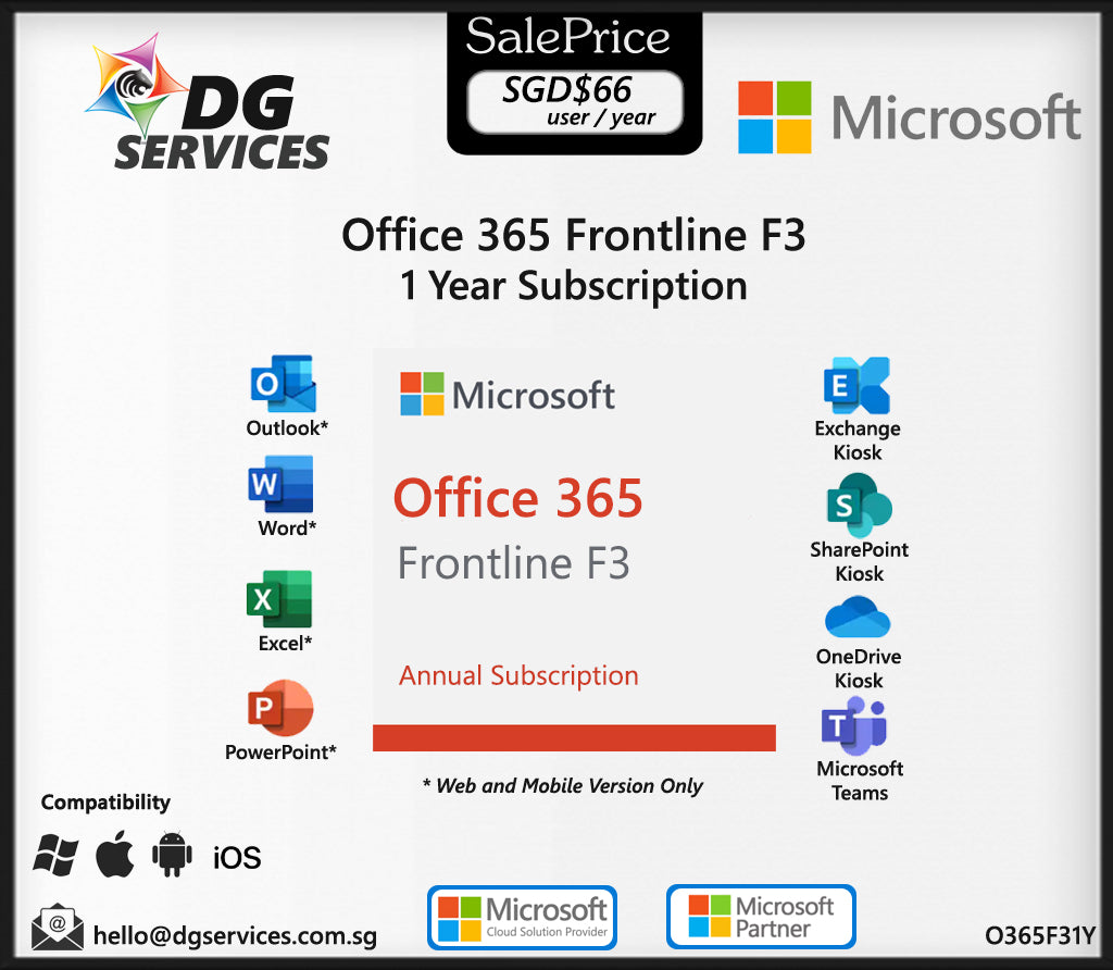 Office 365 Frontline F3 (Annual) DG Services