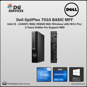Dell Optiplex 7010 MFF - Intel Core i5-13400T, 8GB RAM,256GB SSD, Windows 11 Pro