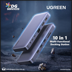 Ugreen 10 in 1 Multi-Functional Flat Table Top Docking Station (Mac/Windows)