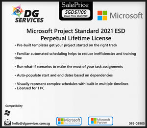 Microsoft Project Standard 2021 ESD Perpetual Lifetime License (076-05905)