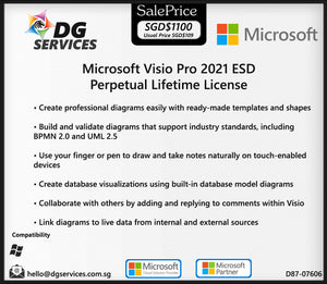 Microsoft Visio Pro 2021 ESD Perpetual Lifetime License (D87-07606)