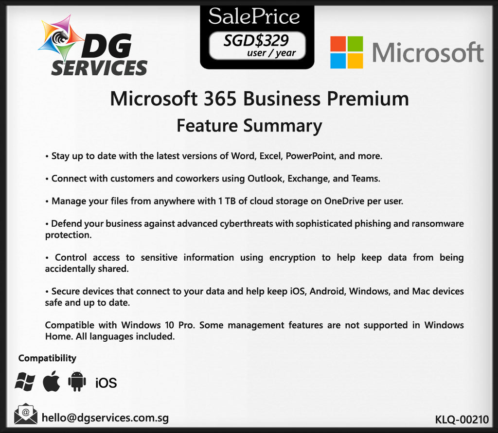 Microsoft 365 Business Premium (KLQ-00210)