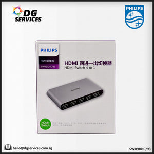 Philips HDMI 4 Input 1 Output Switch with Wireless Remote Up to 4K@60Hz /3D