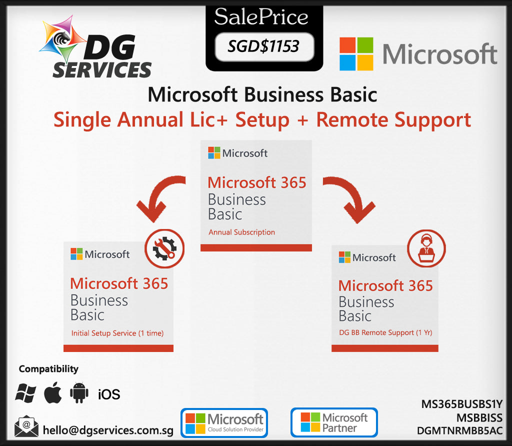 Microsoft 365 Business Basic (Annual) DG Services