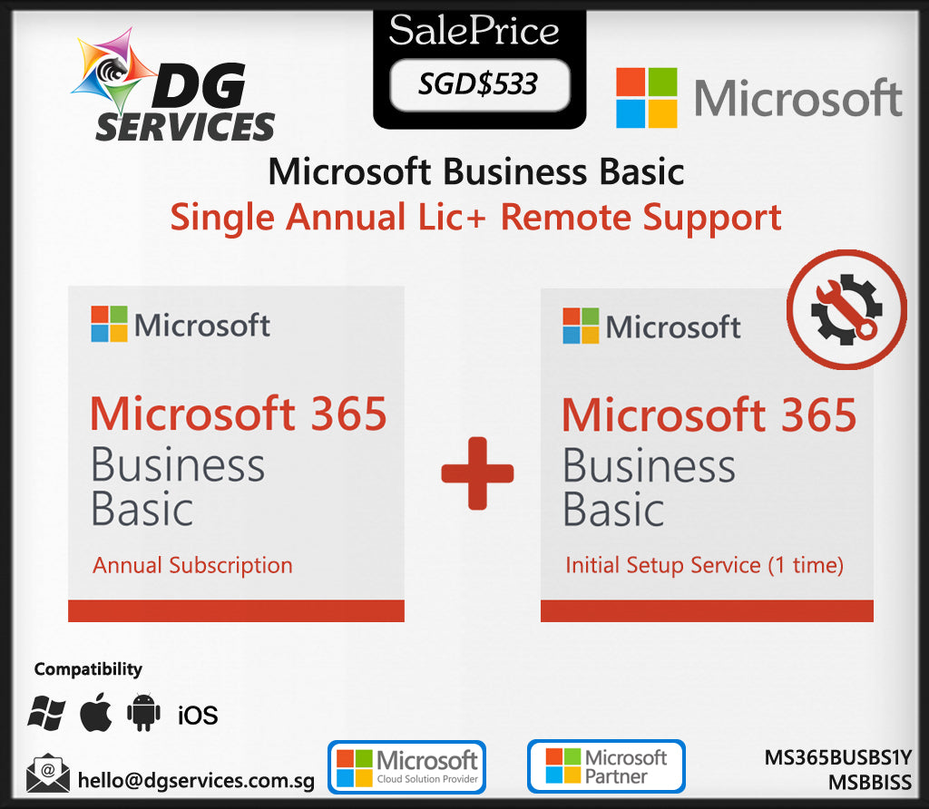 Microsoft 365 Business Basic (Annual) DG Services