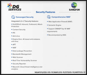 Sangfor NGAF M5150-F-I Firewall/VPN/1U Rackmount  Appliance