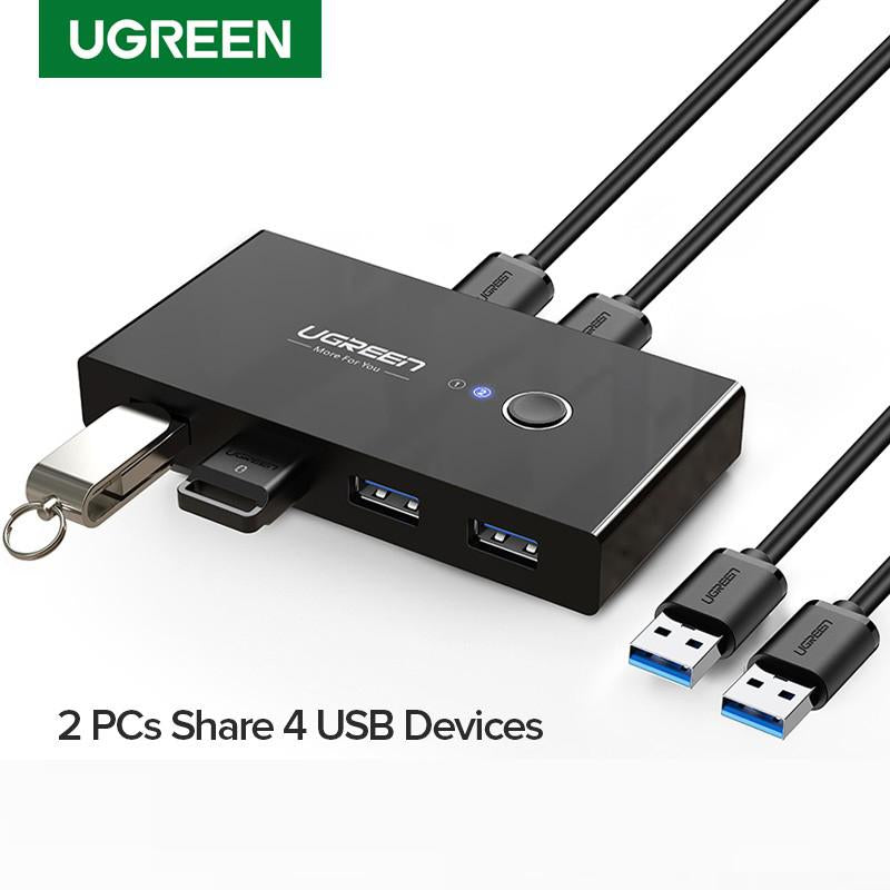 UGREEN USB 3.0 Switch Selector 2 PCs Sharing 4 Devices for Mouse Keyboard - DG Services