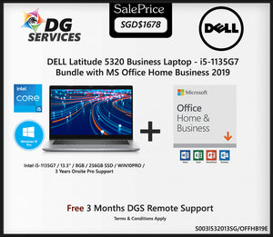 DELL Latitude 5320 Business Laptop - i5-1135G7 / 13.3" / 8GB / 256GB SSD / WIN10PRO / 3 Years Onsite Pro Support