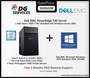 Dell EMC PowerEdge T40 Server ( Intel Xeon / 8GB / 1TB /3 Years Onsite NBD )
