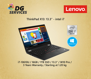 ThinkPad X13 - i7-10610U / 16GB / 1TB SSD / 13.3“ / W10 Pro /  3 Years Warranty