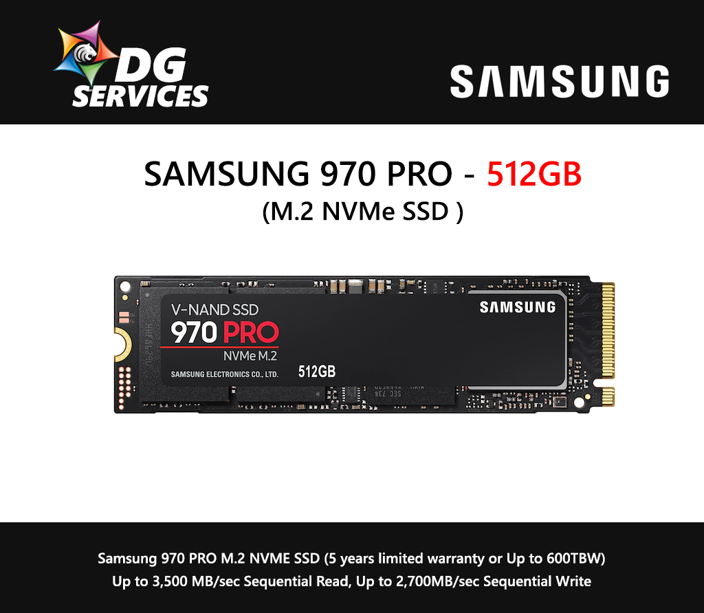 SAMSUNG 970 PRO M.2 NVMe ( 512GB / 1TB )