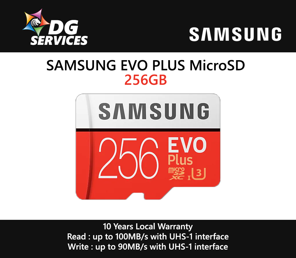 SAMSUNG EVO Plus microSD Card ( 32GB / 64GB / 128GB / 256GB /512GB )