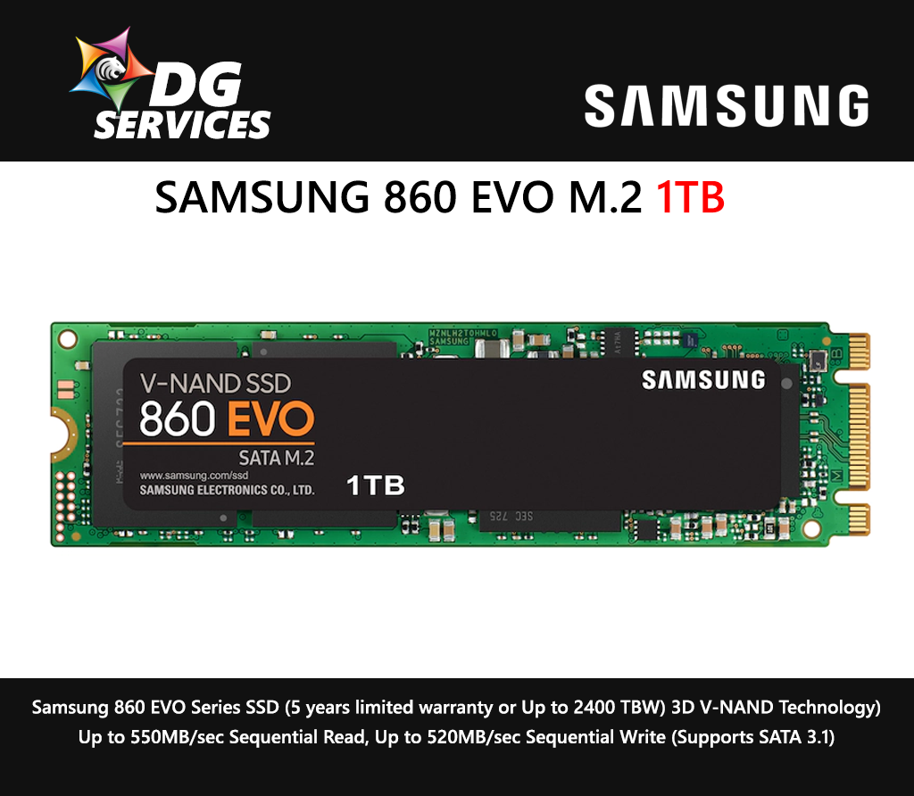 SAMSUNG 860 EVO M.2 ( 250GB / 500GB /1TB )