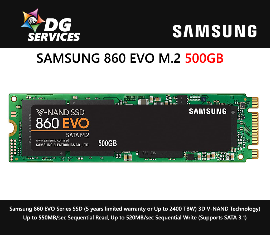 500GB Samsung 860 EVO M.2 SATA SSD