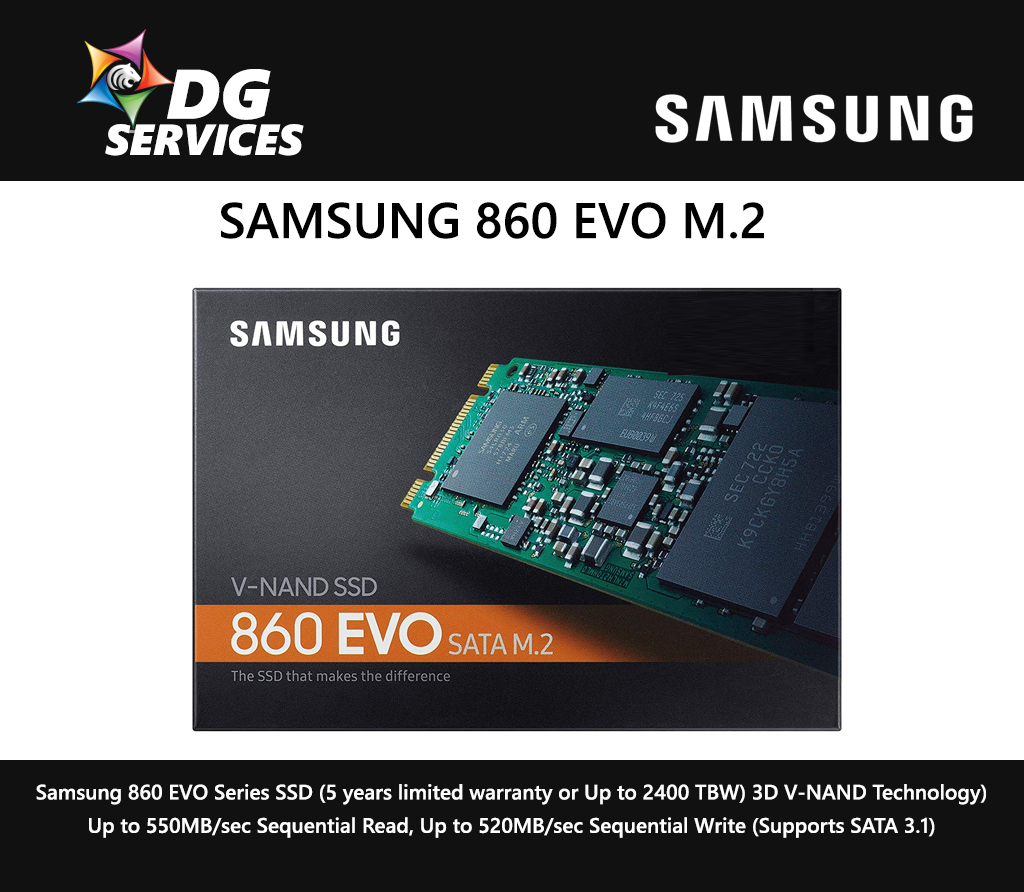 SAMSUNG 860 EVO M.2 ( 250GB / 500GB /1TB )