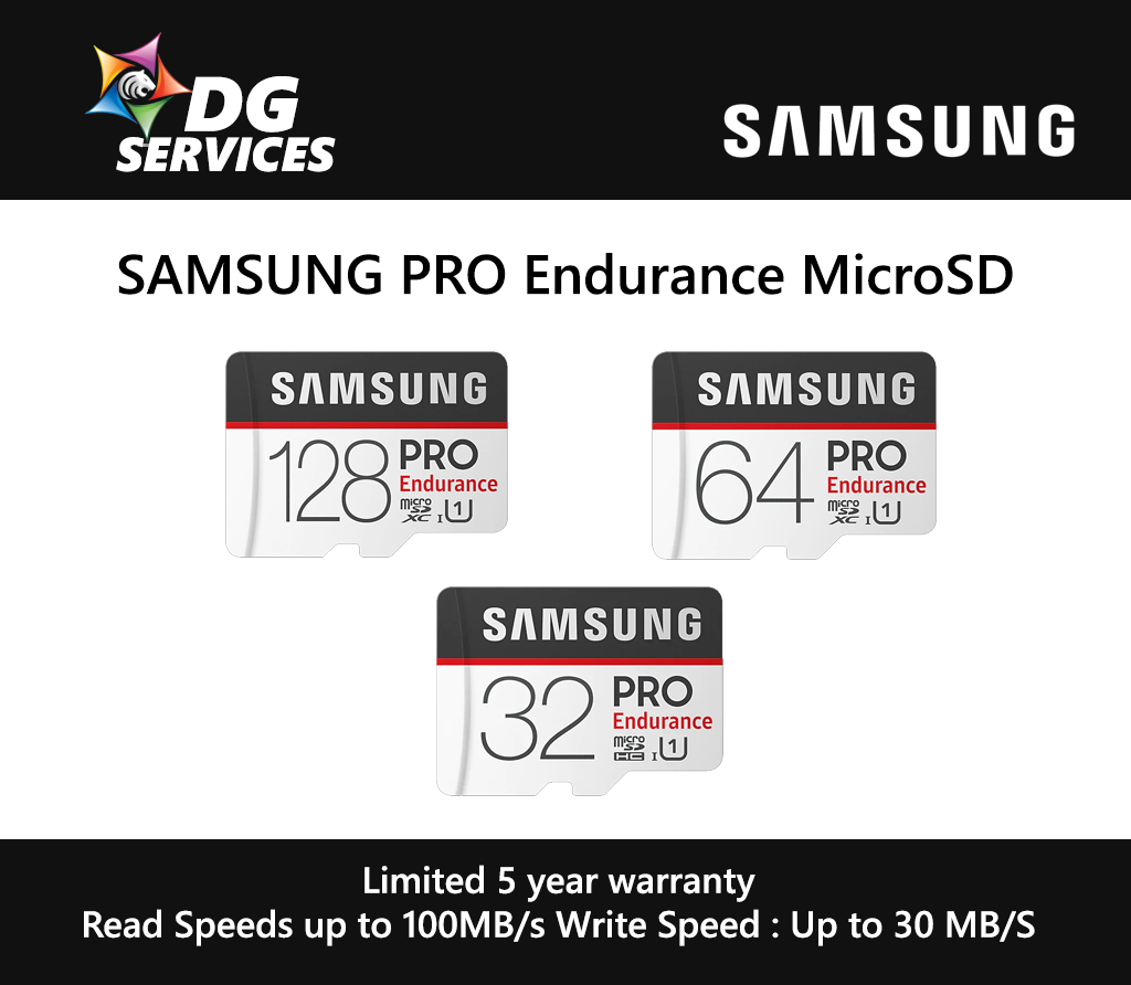 SAMSUNG PRO Endurance microSD Card ( 32GB / 64GB / 128GB )