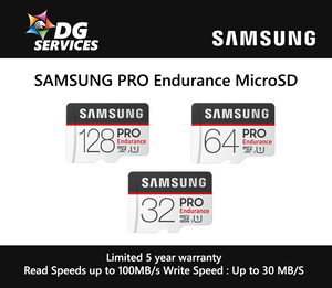 SAMSUNG PRO Endurance microSD Card ( 32GB / 64GB / 128GB )