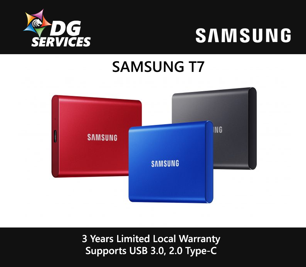SAMSUNG Portable SSD T7 PC/Mac Festplatte, 1 TB SSD, extern, Indigo blue  Externe USB SSD