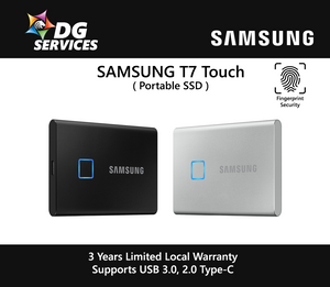 Samsung T7 Touch Portable SSD - 2.0 TB (Black) - MU-PC2T0K/WW
