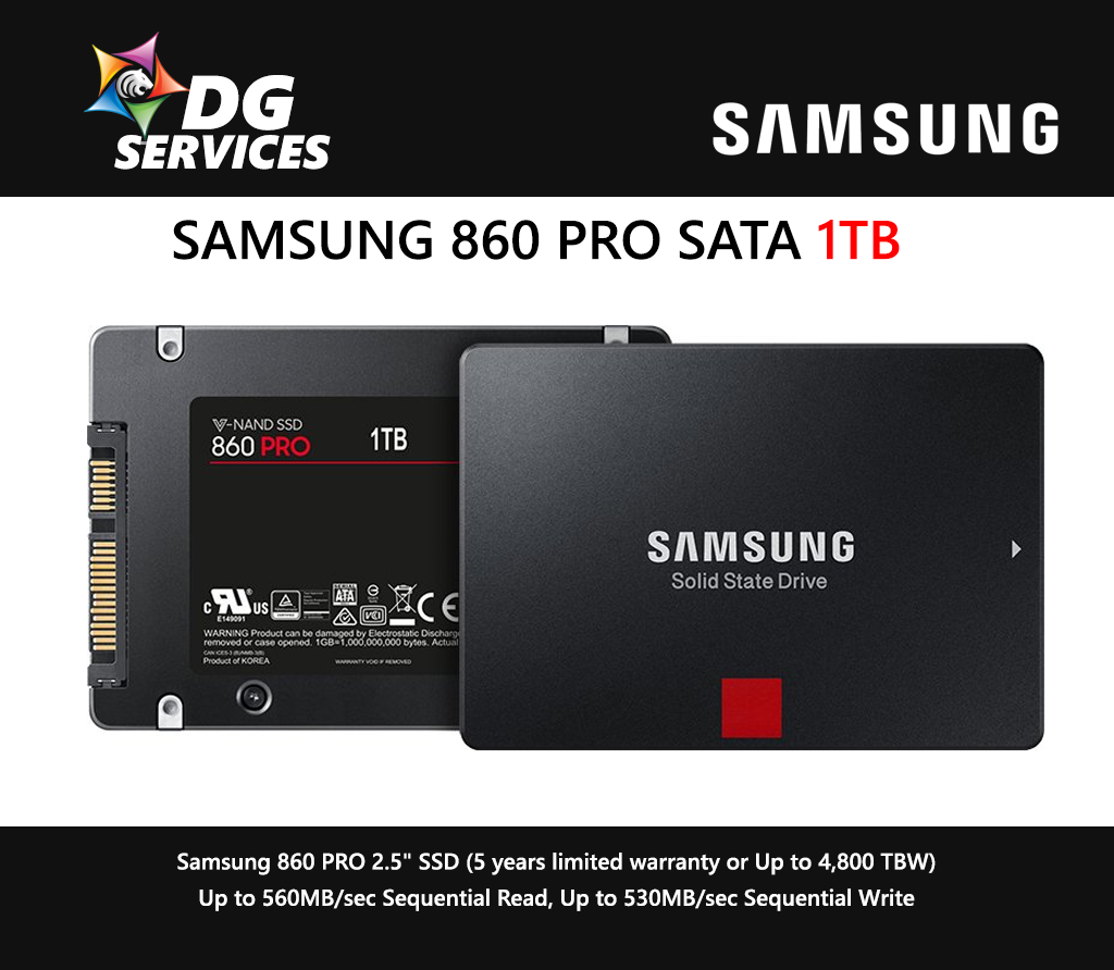SAMSUNG 860 PRO SATA ( 256GB / 512GB / 1TB / 2TB)