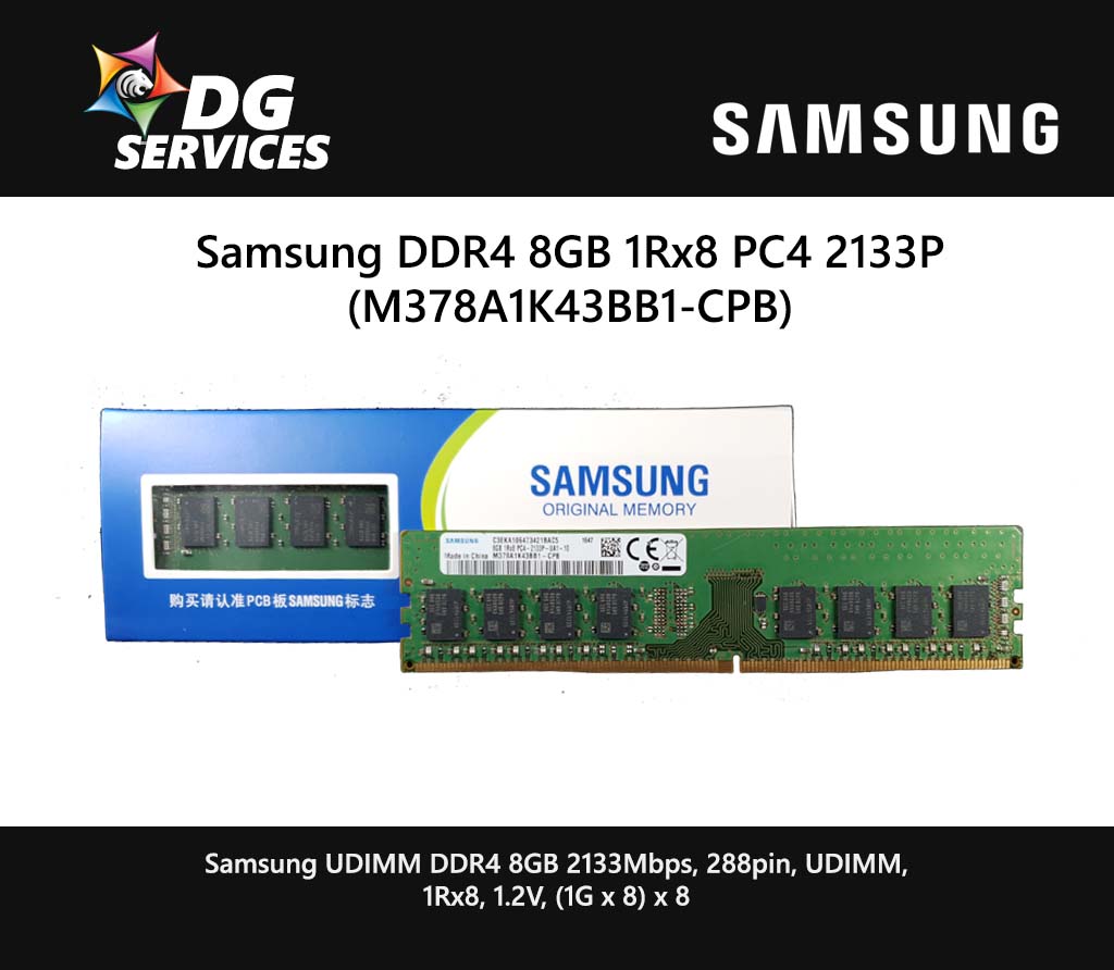 SAMSUNG Memory Ram 8GB 1Rx8 DDR4 2133P - Desktop PC