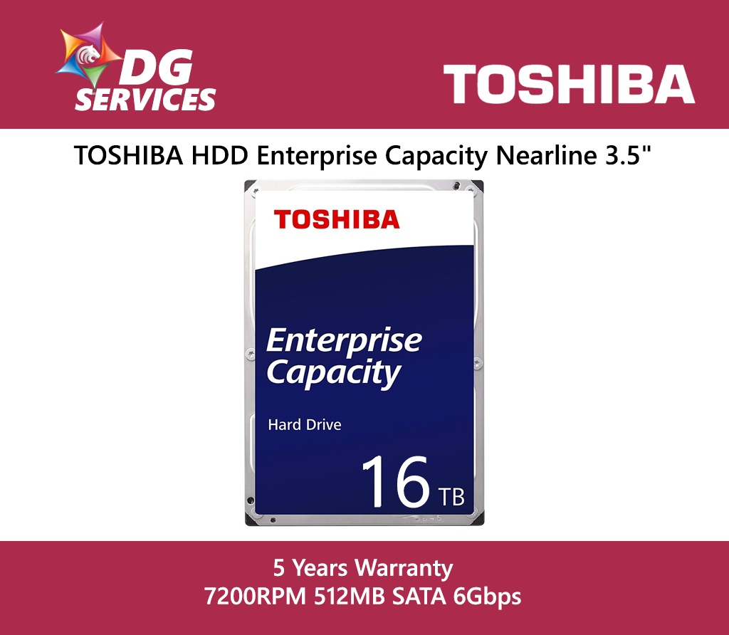 TOSHIBA HDD Enterprise Capacity Nearline 3.5" ( 4TB / 6TB / 8TB / 10TB / 12TB / 14TB / 16TB )