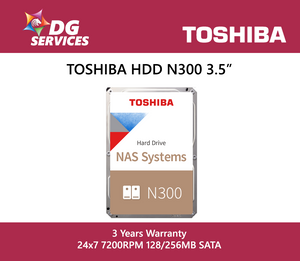 TOSHIBA HDD N300 3.5" ( 4TB / 6TB / 8TB / 10TB / 12TB / 14TB )