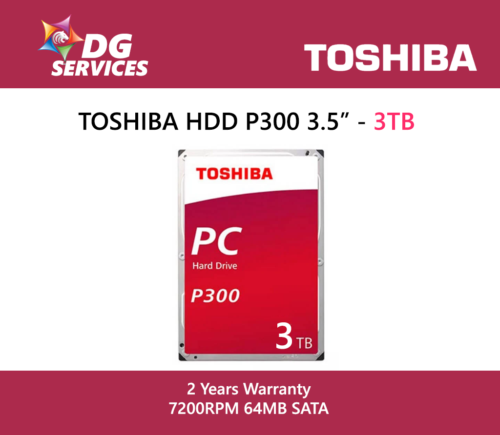 TOSHIBA HDD P300 3.5" ( 1TB / 2TB / 3TB / 4TB )