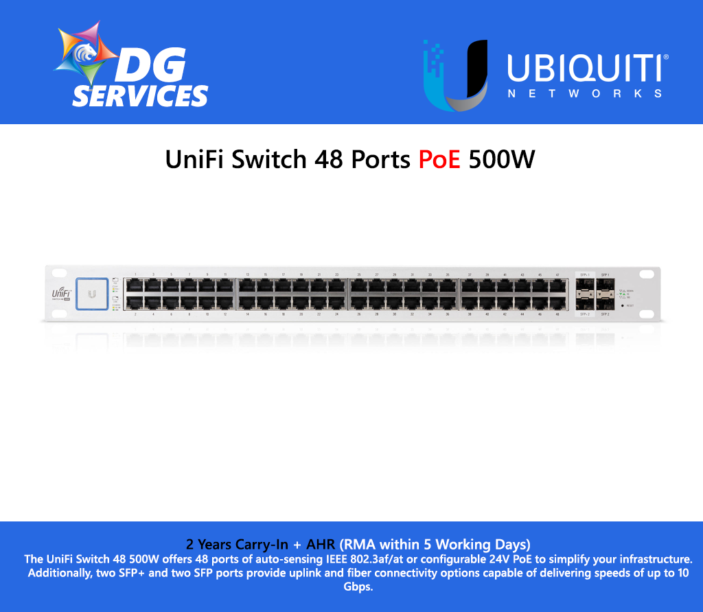 UniFi Switch 48 Ports PoE 500W