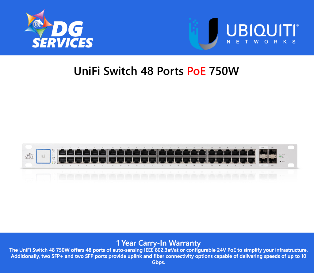 UniFi Switch 48 Ports PoE 750W