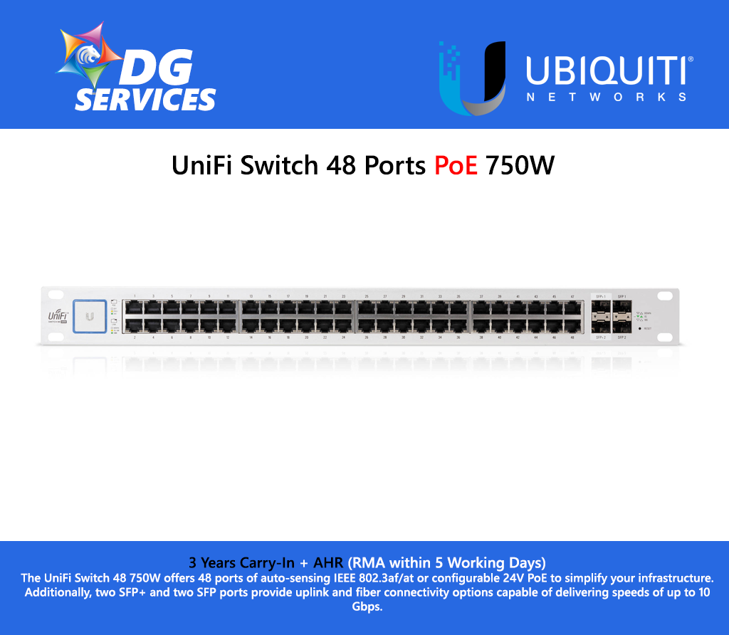 UniFi Switch 48 Ports PoE 750W