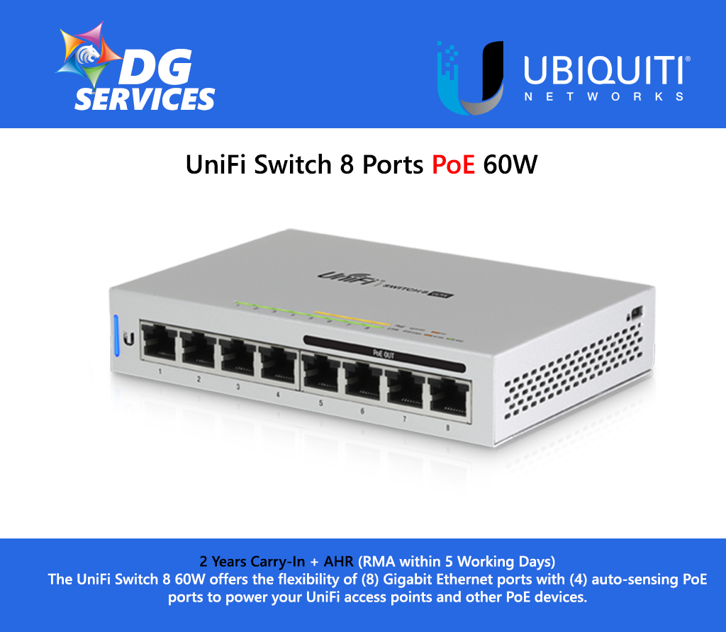 UniFi Switch 8 Ports PoE 60W
