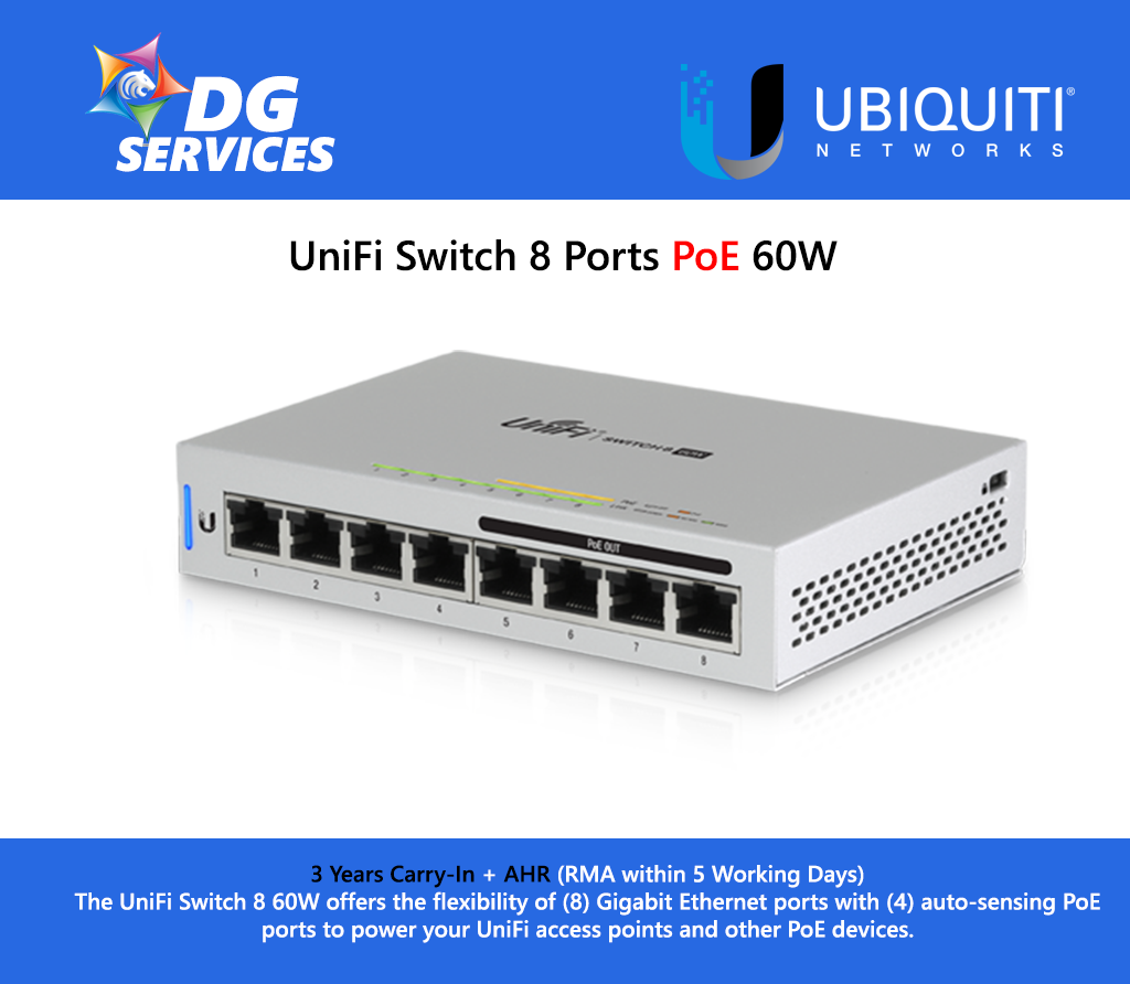 UniFi Switch 8 Ports PoE 60W