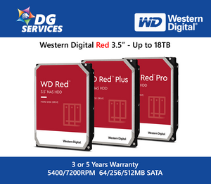 WESTERN DIGITAL RED 3.5" HDD  ( Up to 18TB )