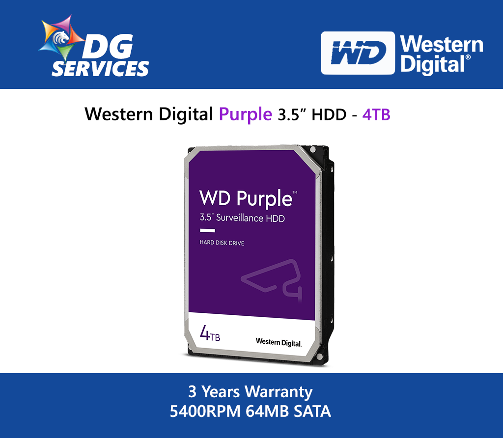 WESTERN DIGITAL Purple Surveillance 3.5" HDD  ( Up to 14TB )