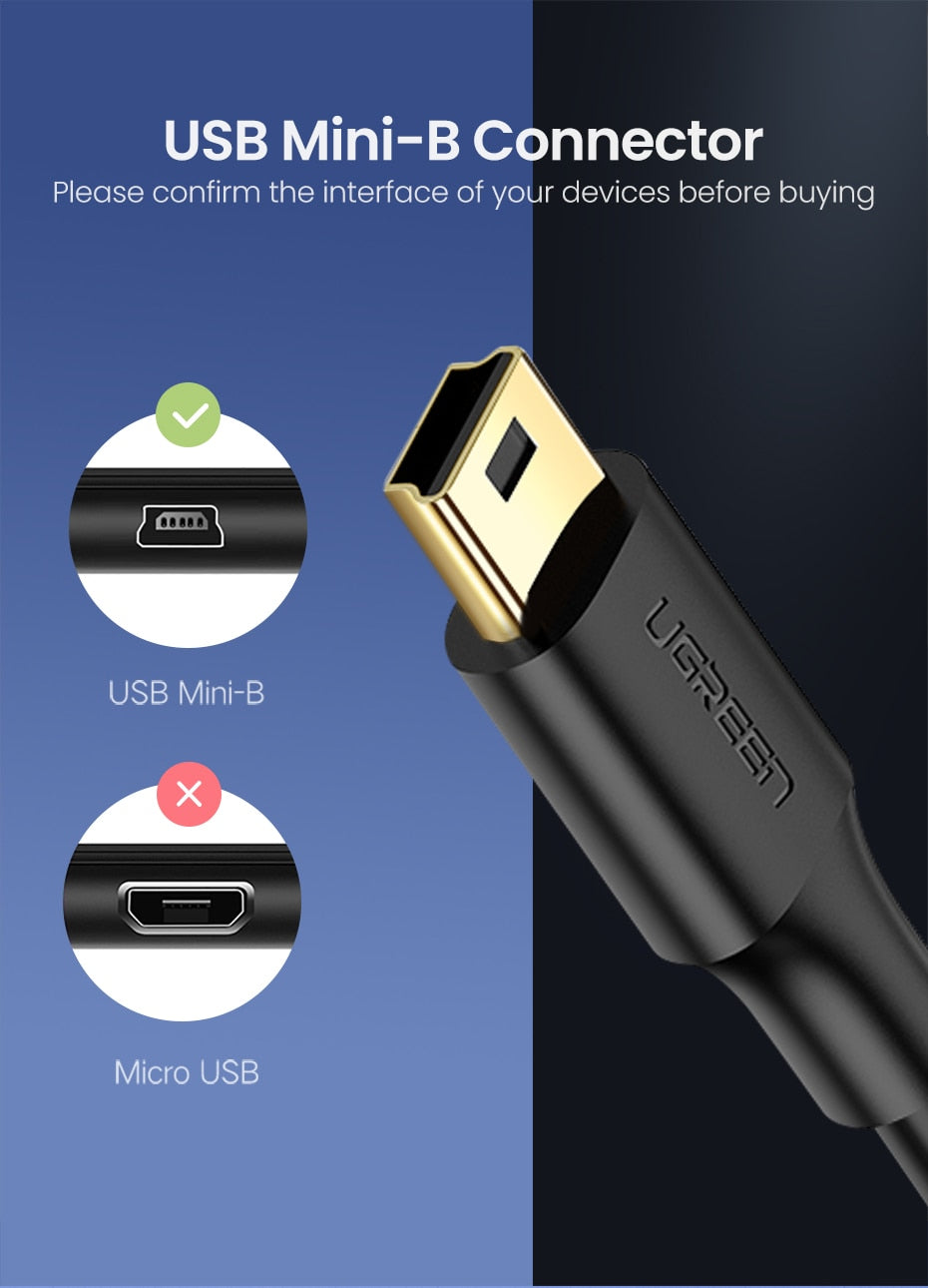 Ugreen Mini USB Cable Mini USB to USB Fast Data Charger Cable - DG Services