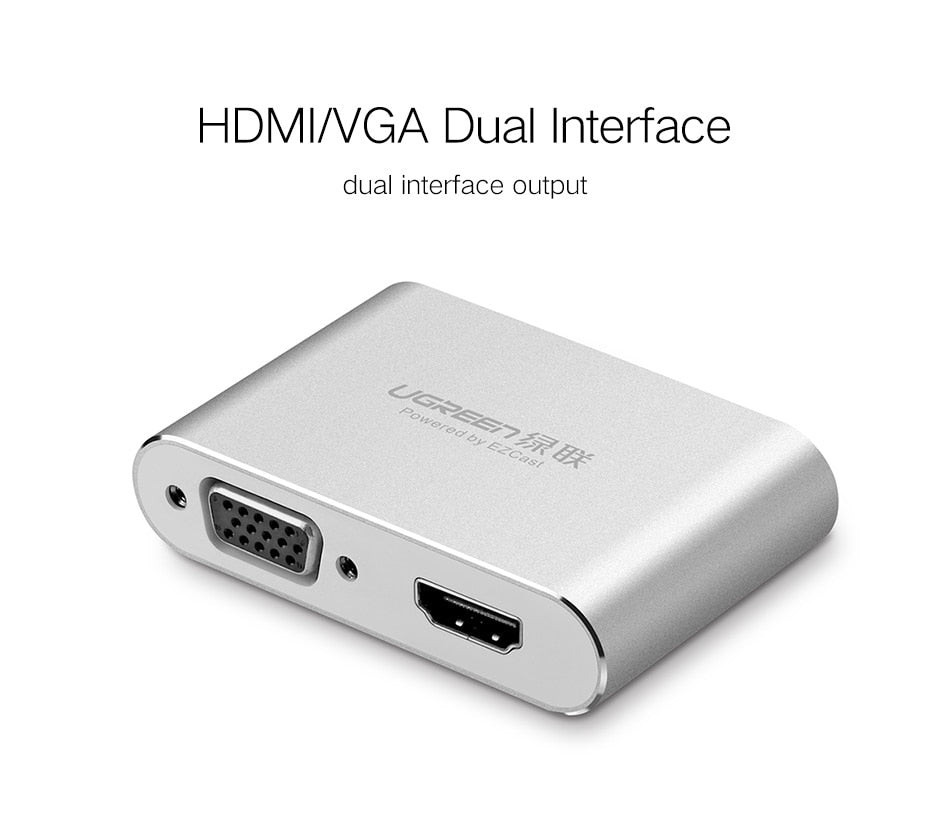 Ugreen 3 in 1 USB to HDMI VGA + Audio Video Converter Digital AV Adapter - DG Services