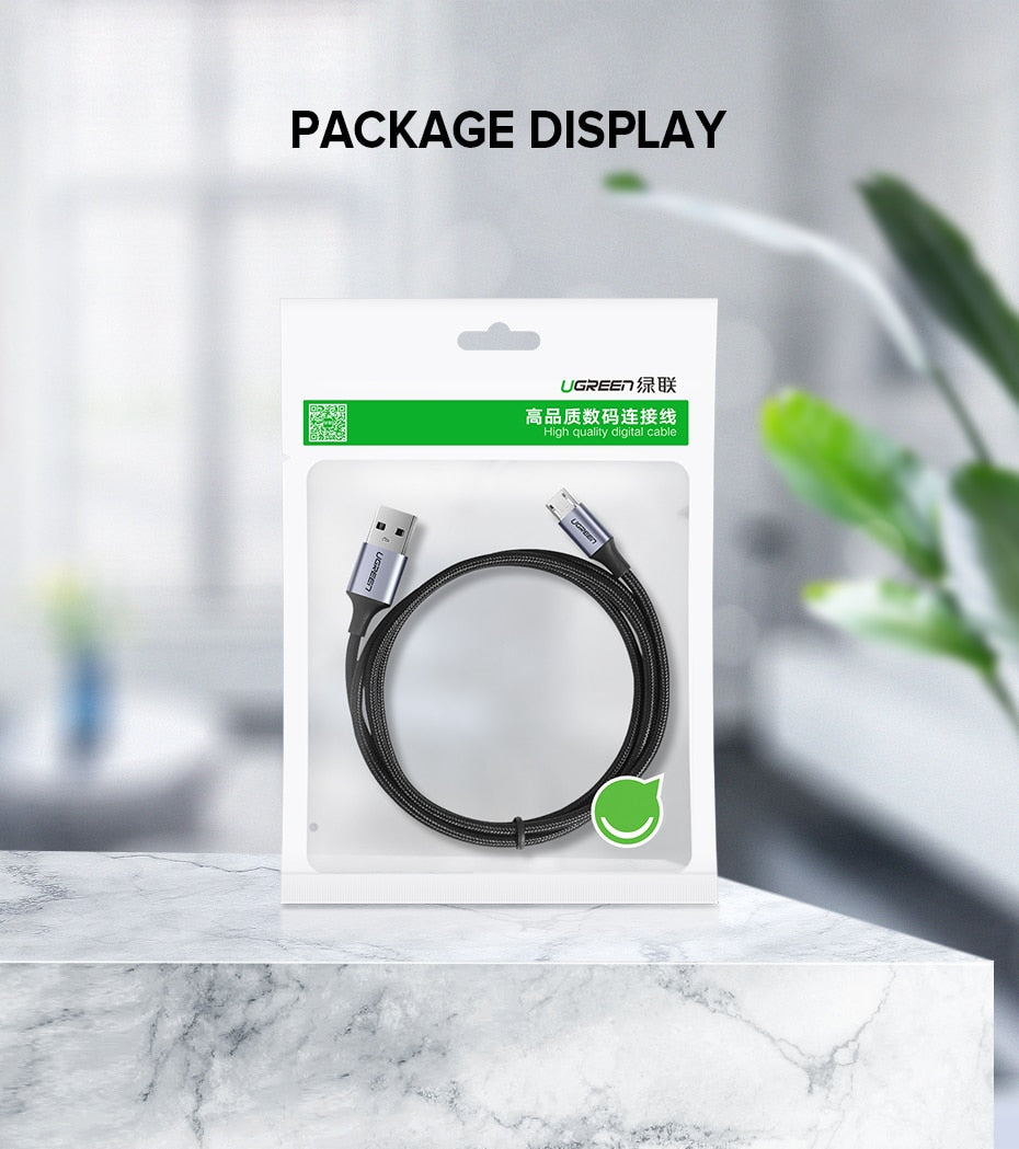 Ugreen Micro USB Cable 3A Nylon Fast Charge Data Cable - DG Services