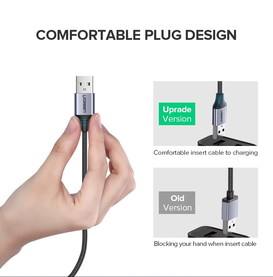 Ugreen Micro USB Cable 3A Nylon Fast Charge Data Cable - DG Services