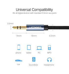 Ugreen Jack 3.5 Audio Cable 3.5mm Speaker Line Aux Cable - DG Services
