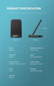 UGREEN Qi Wireless Fast Charging Stand - DG Services