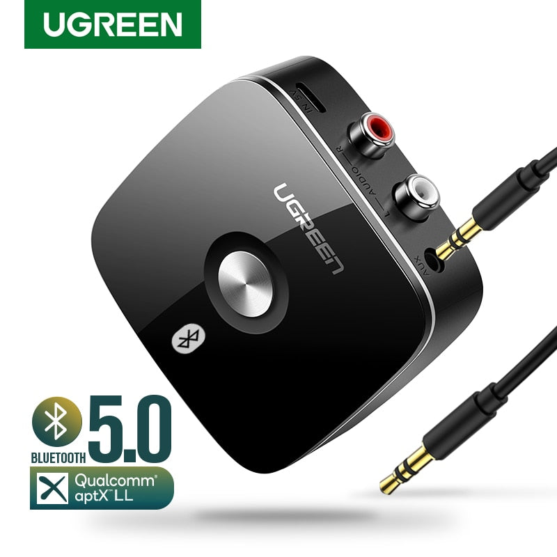 Ugreen Bluetooth RCA Receiver 5.0 aptX LL 3.5mm Jack Aux Wireless Adapter - DG Services