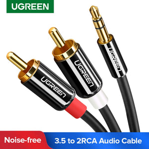 Ugreen RCA Cable HiFi Stereo 2 RCA to 3.5mm Audio Cable AUX Y Splitter - DG Services