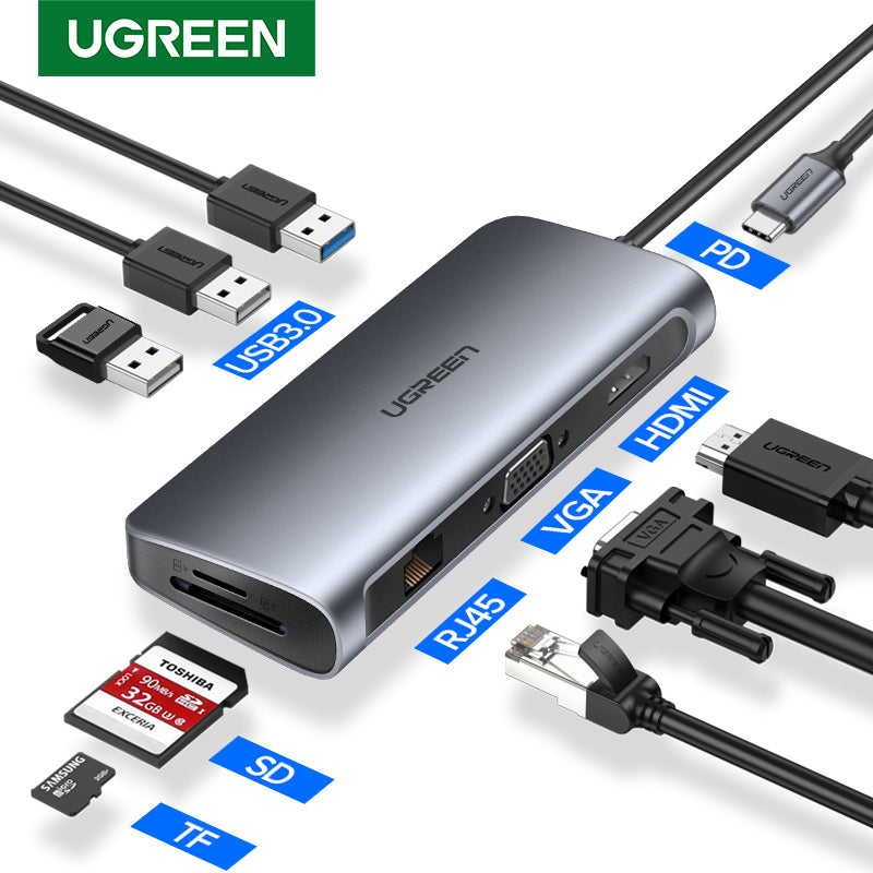 Ugreen USB C HUB to Multi USB 3.0 HDMI Adapter Dock - DG Services