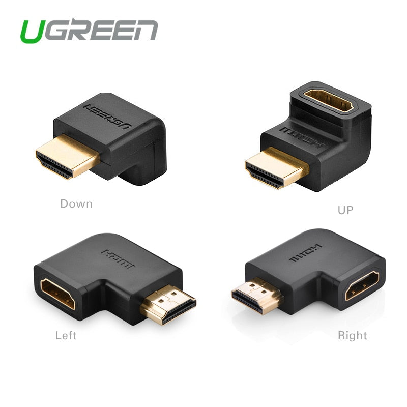 Ugreen HDMI female and male  adapter converter 90 or 270 degrees angle Support 1080P - DG Services